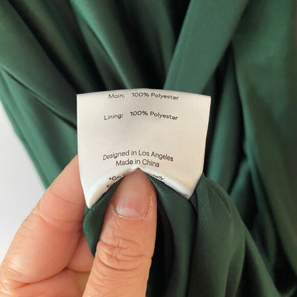 Fame and Partners Emerald Green Drop Waist Maxi Dress Holiday Women's 4 / Small - Picture 9 of 14